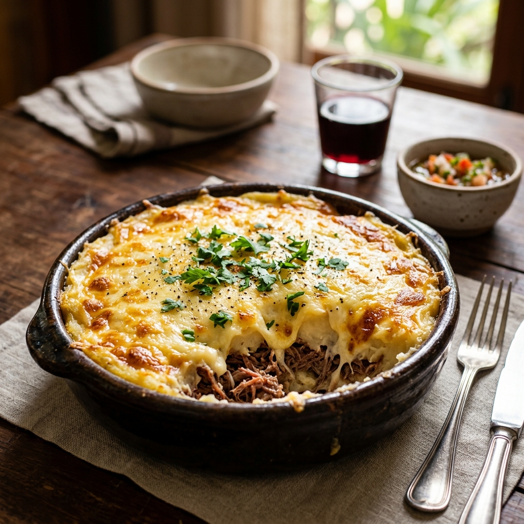 Escondidinho de Carne Seca com Mandioca